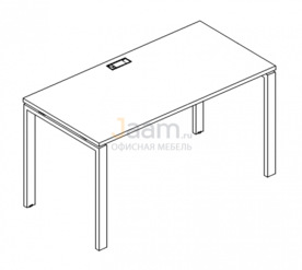 Мебель для персонала Стол письменный на металлокаркасе UNO Б1 002 БП