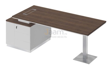 Кабинет руководителя Стол на опорной тумбе левый СИ 106л