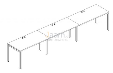 Мебель для персонала Рабочая станция на металлокаркасе DUE Б2 013-3 БП