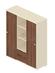 Мебель для персонала Стеллаж с раздвижными дверками G-64