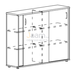 Мебель для персонала Офисный шкаф-купе средний (для 2-х столов 70) 304 БП