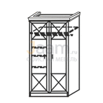 Мебель для гостиниц Офисный шкаф двухдверный для одежды и белья ГР 120 ОАН