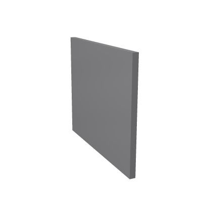Боковая панель нижняя для низкого модуля правая Valde LAN5P 40x920x740 (Белый)