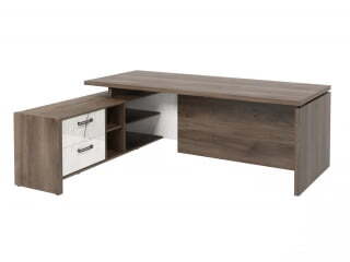 Стол руководителя с опорной тумбой Festus FB-121L.GG 1800x2100x750