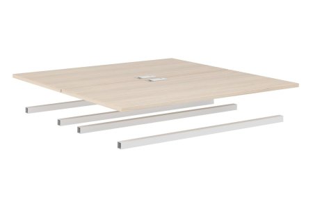 Столешница двойная для экрана на кронштейнах Target TAR232 1402x1440x25 (RovereБелый)