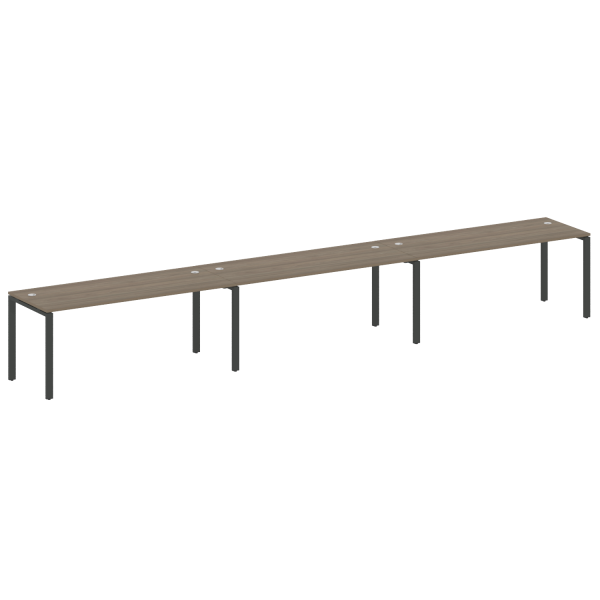 Рабочая станция на 3 раб. места Metal System Style БП.СМ-3.5 5400x720x750 (Вяз/Антрацит металл)