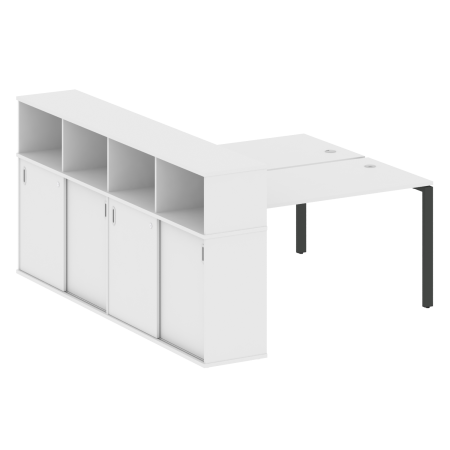 Рабочая станция с опорным шкафом-купе Metal System Style БП.РС-СШК-4.3 1910x2332x1098