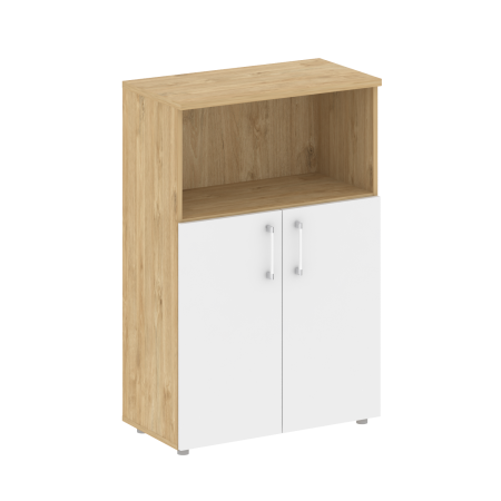 Шкаф средний широкий Shift SK.ST-2.1 (800x420x1207) (Тиквуд Светлый-Белый Бриллиант)