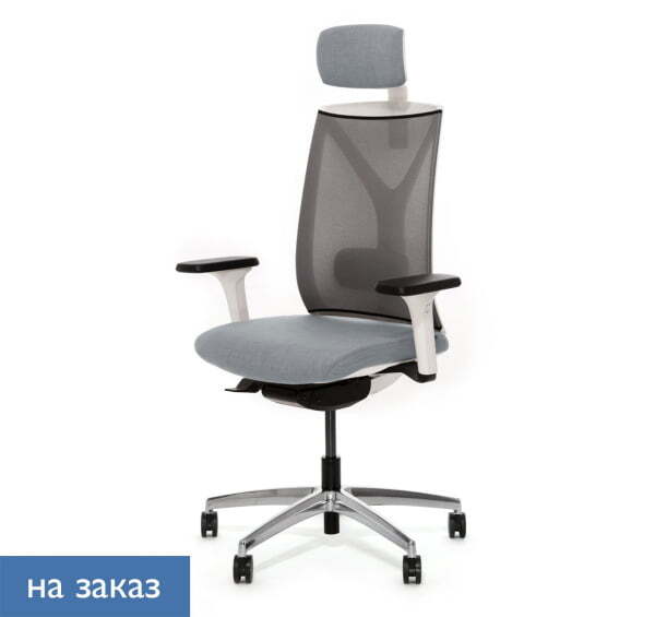 DION M WG Кресло синх. серая спинка (Серый)