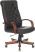 Кресло руководителя T-9928WALNUT/ECO черный эко.кожа крестов. металл/дерево