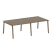 Стол для переговоров (2 столешницы) на А-образном м/к Metal System Style БА.ПРГ-2.2 2400x1235x750