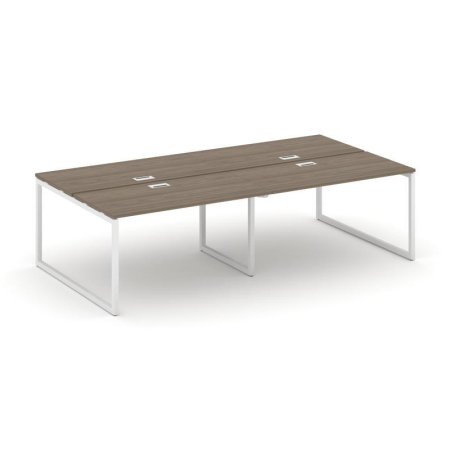 Рабочая станция 2-х сторонняя SN-4O.DRS-034 (3160х1232х750) (Вяз Благородный/Металл Белый)