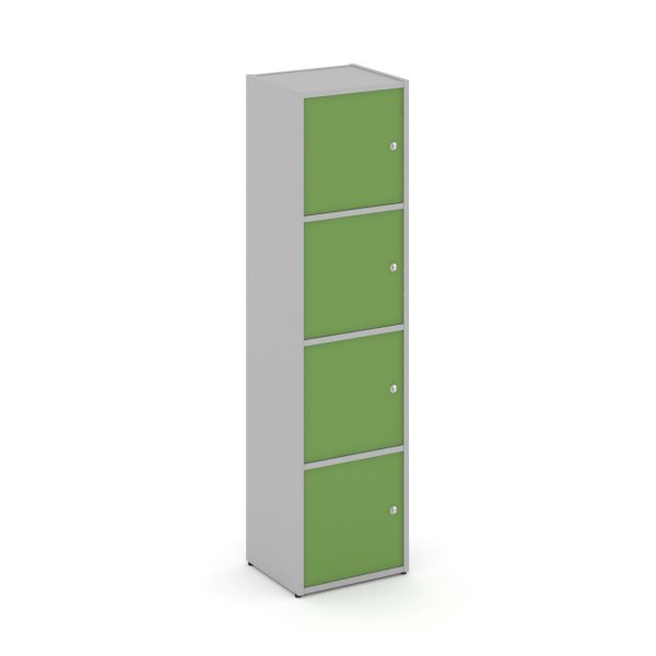 Стеллаж Locker Plus LK.K-004 408x350x1593 (Серый | Зеленый)