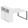 Рабочая станция с шкафом-купе на О-образном м/к Metal System Style БО.РС-СШК-2.3 Т 1810x1475x1098