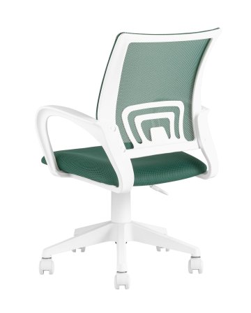 Кресло офисное TopChairs ST-BASIC-W зеленый крестовина пластик белый (Компьютерное кресло ST-BASIC-W зеленый)