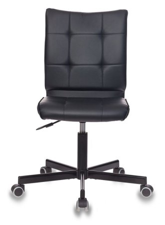 Кресло CH-330M черный Leather Black эко.кожа крестов. металл черный (Черный)