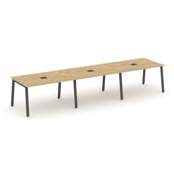Стол переговорный SN-6A.SPRG-024 (4740х980х750) (Тиквуд Светлый/Металл Антрацит)