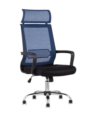 Кресло офисное TopChairs Style голубое (Компьютерное кресло Style голубой)