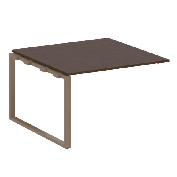 Проходной наборный элемент переговорного стола Metal System Style БО.ППРГ-2 1200x1235x750 (Венге Цаво/Мокко металл)