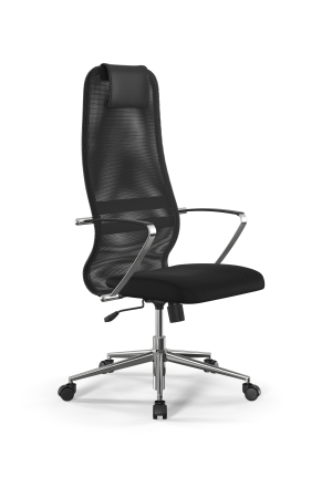 Кресло для руководителя Метта Sit 8 B1-8K - X1+UMF(X1) /Uh00/Wh00/K5cL(M09.B23.G18.W01) (Темно-серый | Черный)