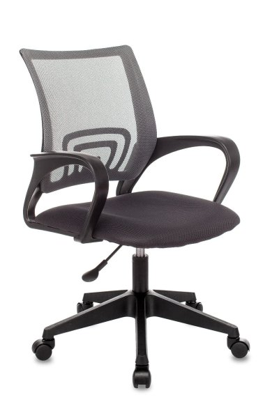 Кресло офисное TopChairs ST-Basic сетка/ткань серый (Компьютерное кресло ST-Basic темно-серый)