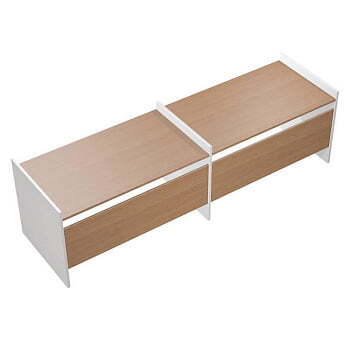 Рабочая станция на опорах ДСП (2х140) Profiquadro КВ 1208-2 БВ 2875x806x835