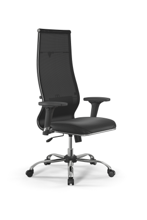 Кресло для руководителя Метта Sit 10 B1-163D - T+Extra /Km00/Wm12/D02P(M09.B21.G20.W01) (Черный)