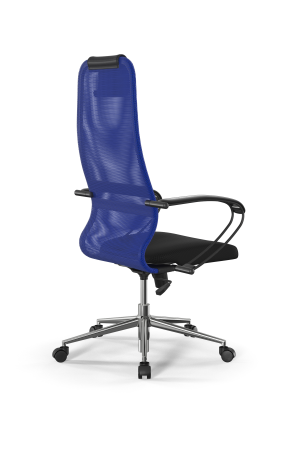 Кресло для руководителя Метта Sit 8 B1-8K - X1+UMF(X1) /Uh00/Wh00/K1bL(M09.B23.G18.W01) (Синий | Черный)