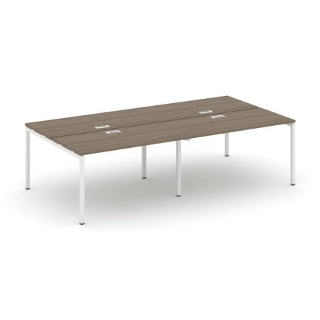 Рабочая станция 2-х сторонняя SN-4P.DRS-034 (3160х1232х750) (Вяз Благородный/Металл Белый)