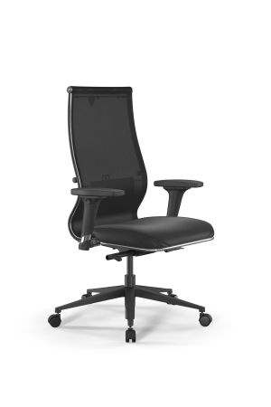 Кресло для руководителя Метта SynchroSit 10 B2-163D - T+Extra /Km00/Wm12/D02P(M24.B11.G19.W02) (Черный)