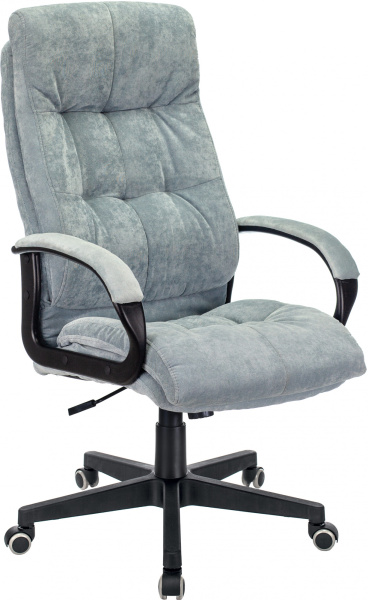 Кресло руководителя CH-824 Fabric серо-голубой Light-28 крестов. пластик (Серый)