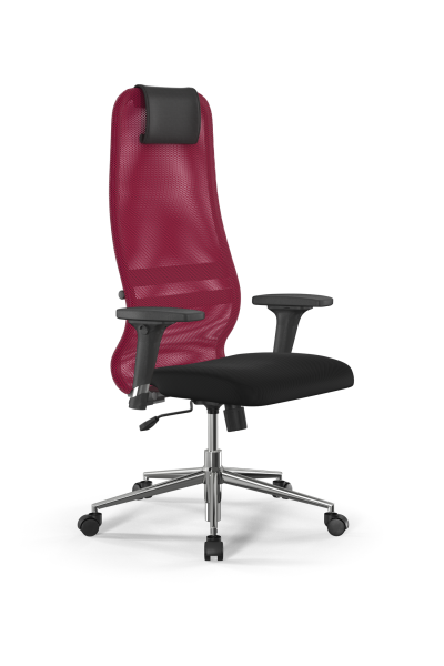 Кресло для руководителя Метта Sit 8 B1-8D - X1+UMF(X1) /Uh00/Wh00/D02P(M09.B23.G18.W01) (Красный | Черный)