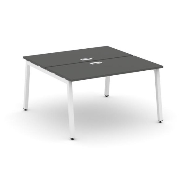 Рабочая станция 2-х сторонняя SN-5A.DRS-011 (980х1432х750) (Антрацит/Металл Белый)